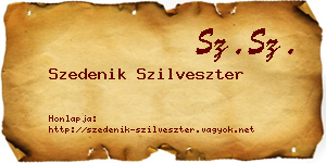 Szedenik Szilveszter névjegykártya